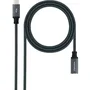 CABLE USB-C 3.2 Gen2x2 20Gbp 100W/5A MALLADO USB-C/M-H 2 M NEGRO NANOCABLE